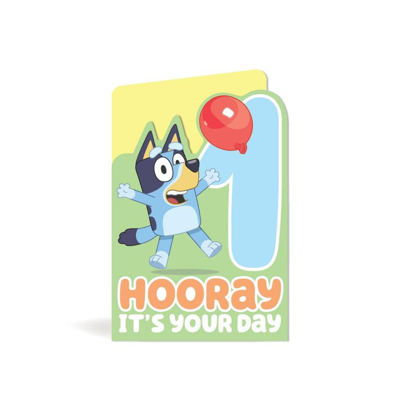 Bluey 1st Birthday Card
